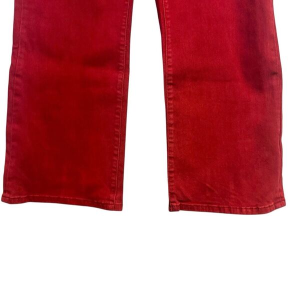 High Rise Straight Ankle Jeans Wine Red Patch Pockets Size 15/32 – Risen NWT - Picture 7 of 10